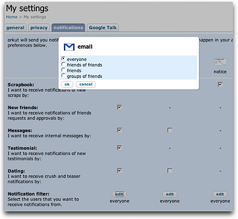 orkut settings - notification filter-1.jpg