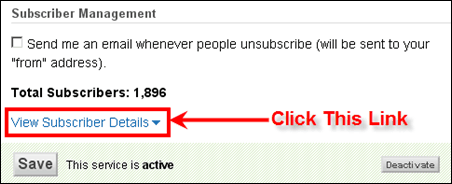 Export FeedBurner Email Address List
