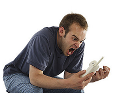 Mobile User Annoyed by Unknown Caller