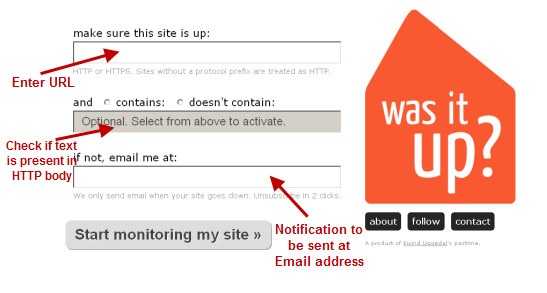 Was it up? Email Notification Was it up? Email Notification