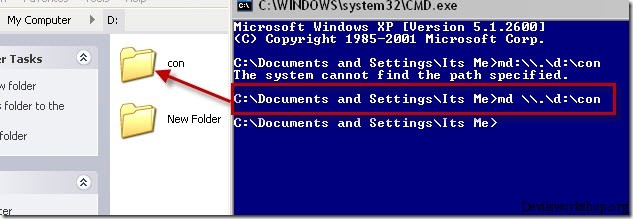 folder con