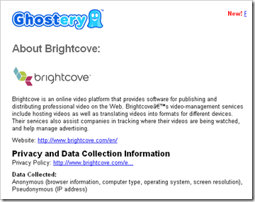 Information about trackers