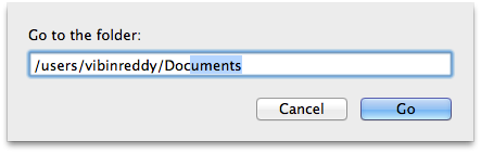 Go to folder go-to-folder