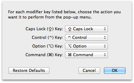 Modifier keys modifier-keys
