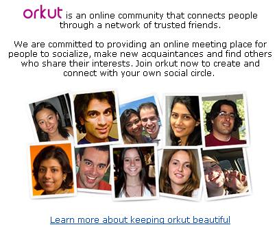 Orkut Homepage Old Logo