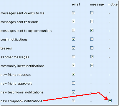 Orkut_scrap_alert_settings