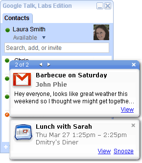 Google Talk, Lab Edition