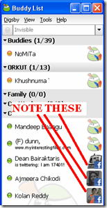 facebook buddies in digsby chat list