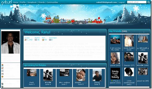 Winter Orkut Theme