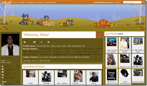 Autumn Orkut Theme