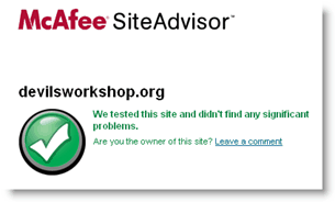 McAfee site security