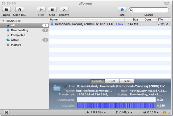 µTorrent for mac