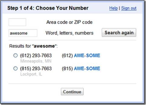 can you choose your number on google voice