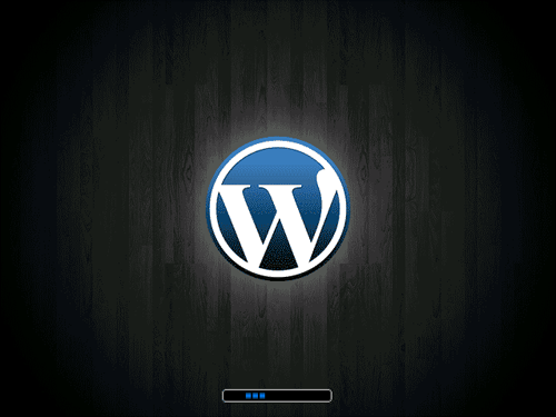 Wordpress boot screen