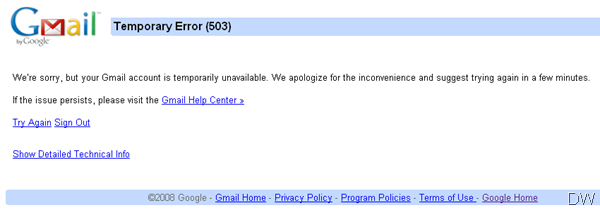 gmail error