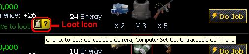 Loot items on mafia wars