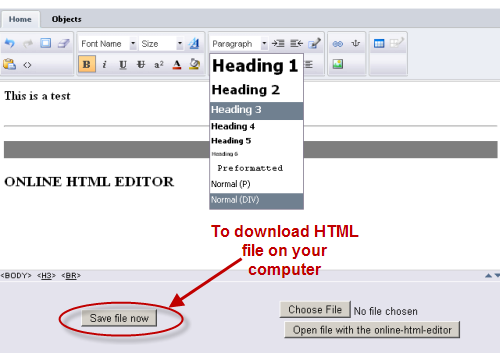 Online HTML Editor