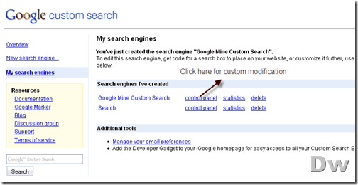 google custom search_mod