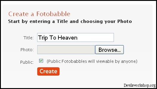 Create a Fotobabble