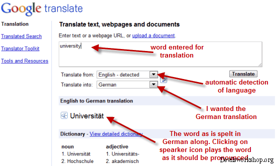 google translator with voice