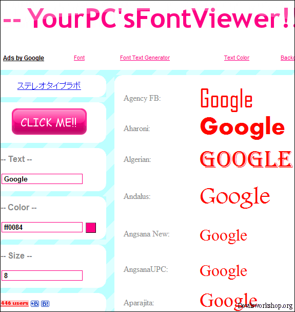 yourpcfontviewer