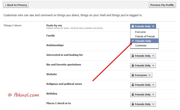 facebook privacy settings