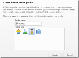 New chrome profile