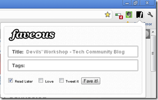 Faveous Chrome extension