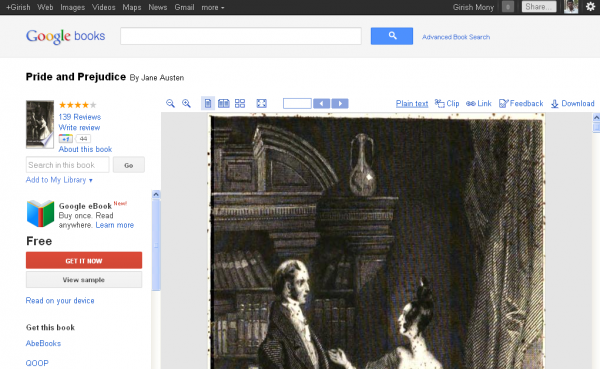 Google Books new interface