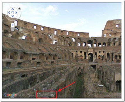 Report objectionable images in Streetview