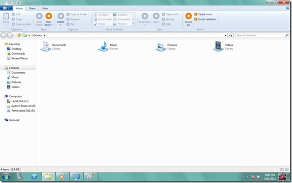 Windows 8 Explorer Ribbon UI