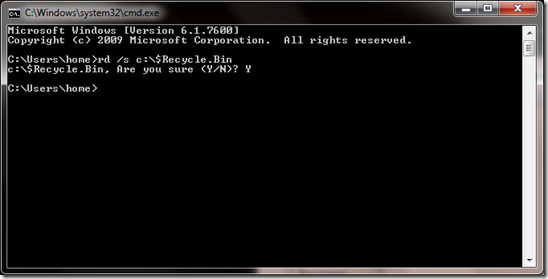 emptying-recycle-bin-command 