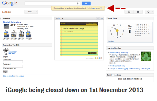 iGoogle Shutdown