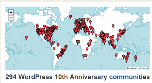 WordPress 10th Anniversary Meetups