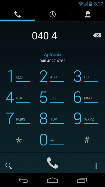 Autocompletion in Dialpad